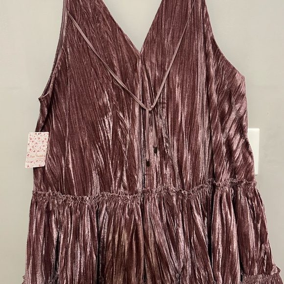Free People Pleated plush swing dress - Picture 3 of 5